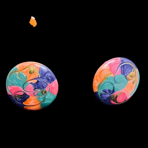 Lot of 6 Fall Colored & Gold Tone Pierced Earrings (4840) - Picture 5 of 9